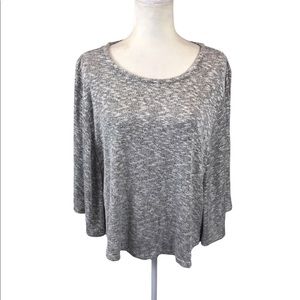 Style &‎ Co Womens Size L Sweater Dolman/Batwing Top Black/White Tunic Stretch